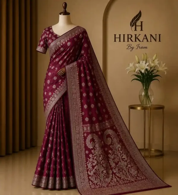 Riwaayat Crimson Banarasi Silk Saree